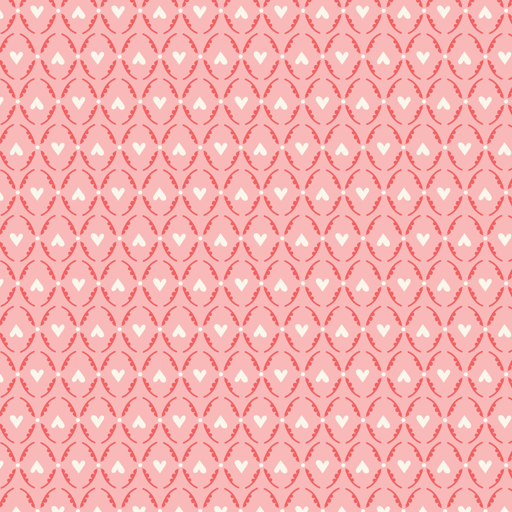 Flutter Love - Pink - Love Bugs - Cloud9 Fabric - Quilting Fabric by the Yard