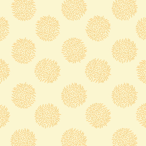 Fuzzy Dots - Yellow - Love Bugs - Cloud9 Fabric - Quilting Fabric by the Yard