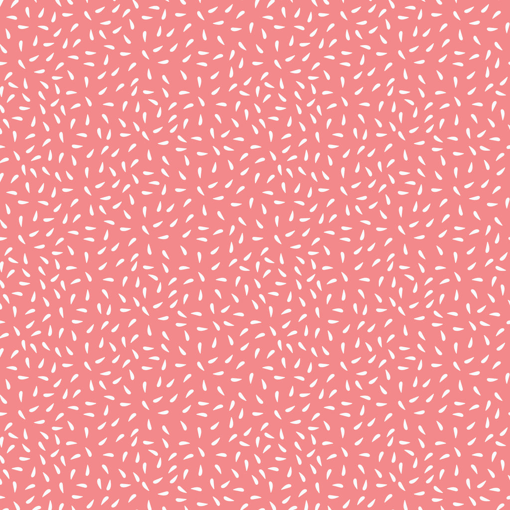 PRE-ORDER - Little Seeds in Coral - Bookworm - Cloud9 Fabric - Quilting Fabric by the Yard