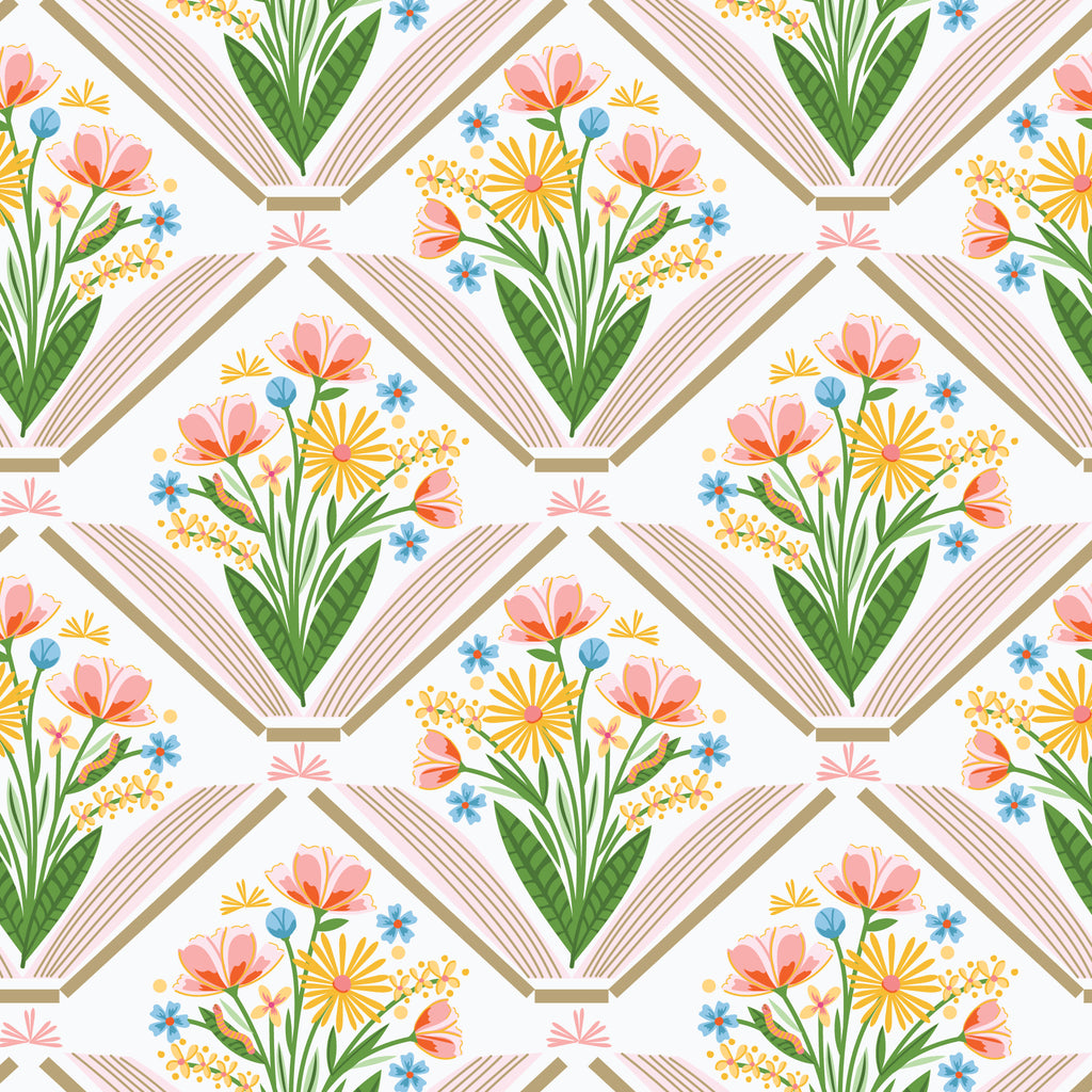 PRE-ORDER - Stories Bloom - Bookworm - Cloud9 Fabric - Quilting Fabric by the Yard