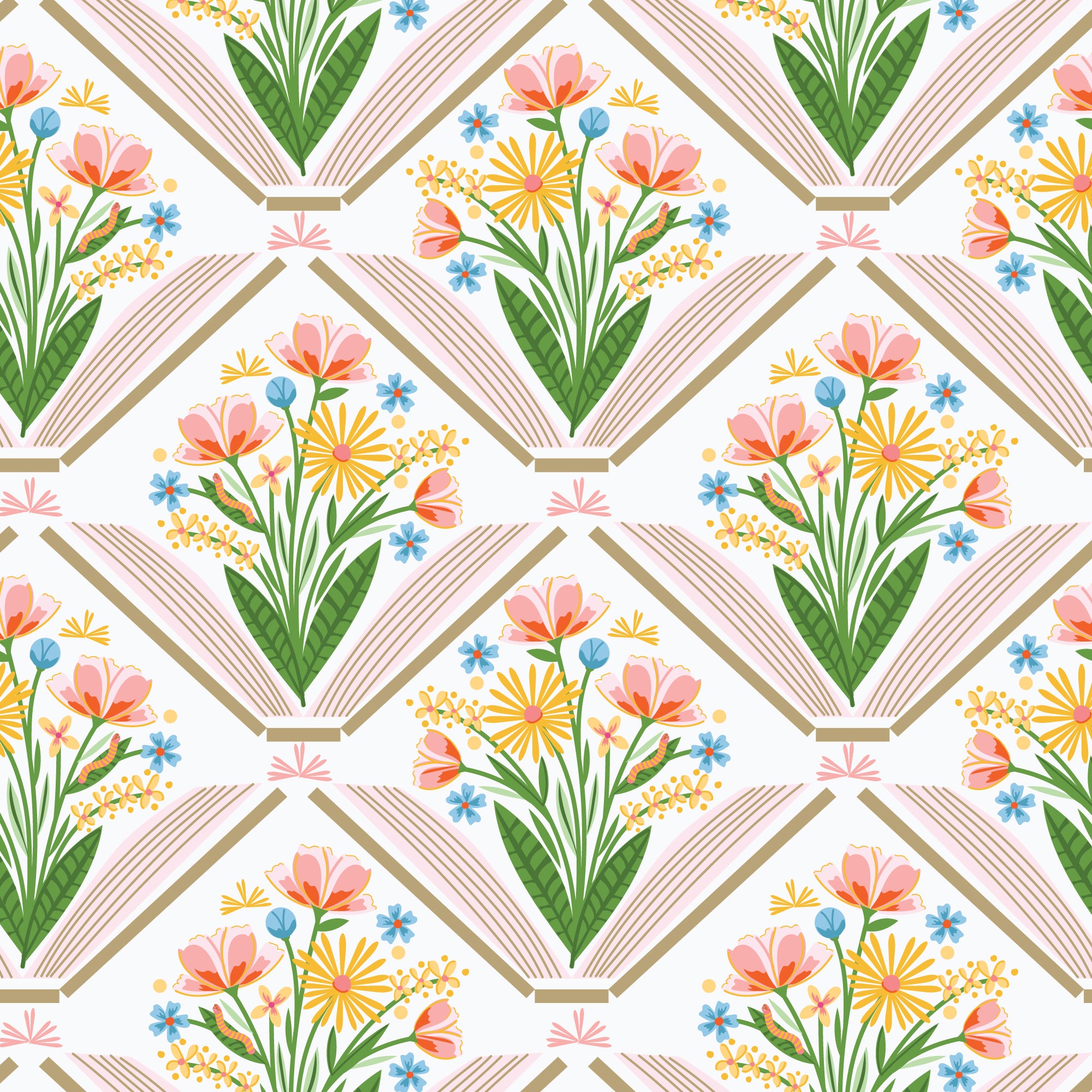 PRE-ORDER - Stories Bloom - Bookworm - Cloud9 Fabric - Quilting Fabric by the Yard