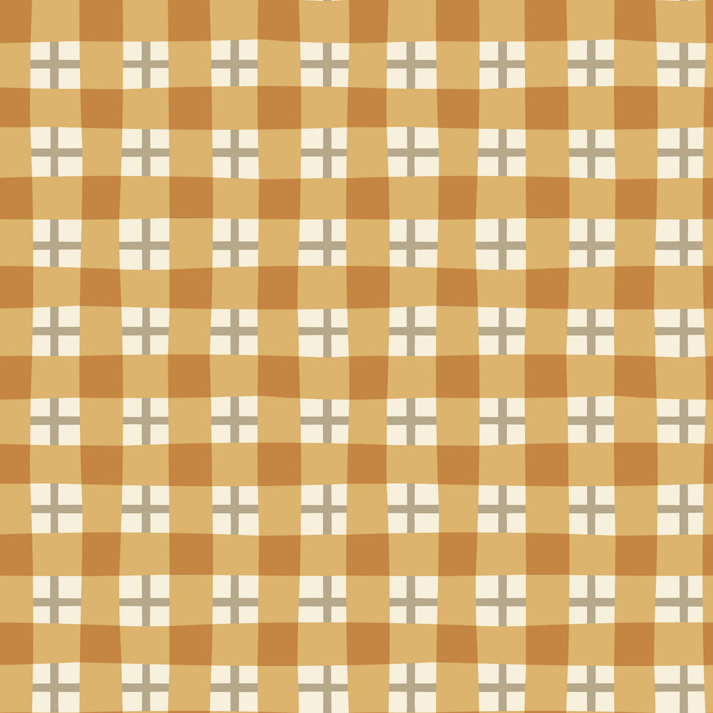PRE-ORDER - Autumn Plaid in Amber - Falling into Autumn - Cloud9 Fabric - Quilting Fabric by the Yard