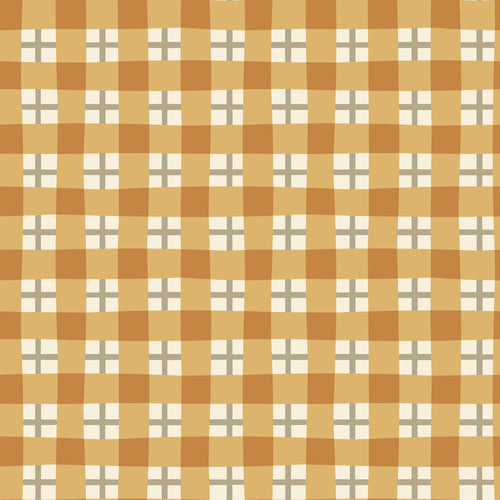 Autumn Plaid in Amber - Falling into Autumn - Cloud9 Fabric - Quilting Fabric by the Yard