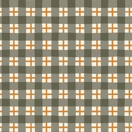 Autumn Plaid in Peat - Falling into Autumn - Cloud9 Fabric - Quilting Fabric by the Yard