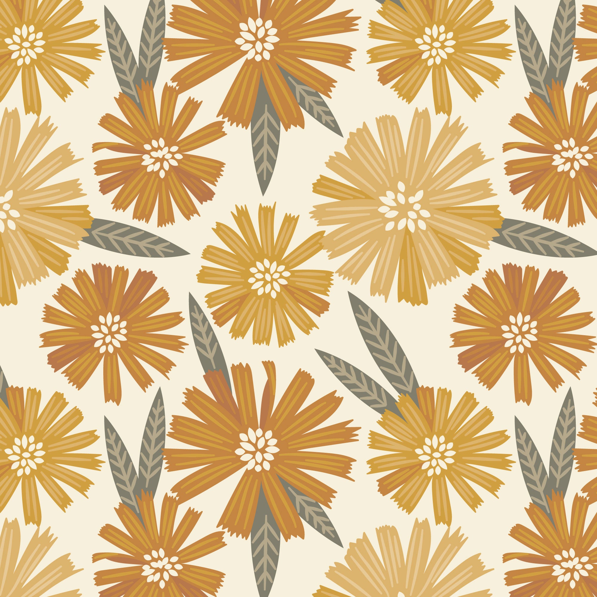 PRE-ORDER - Aster Blooms in Ivory/Amber - Falling into Autumn - Cloud9 Fabric - Quilting Fabric by the Yard (Copy) (Copy) (Copy) (Copy)