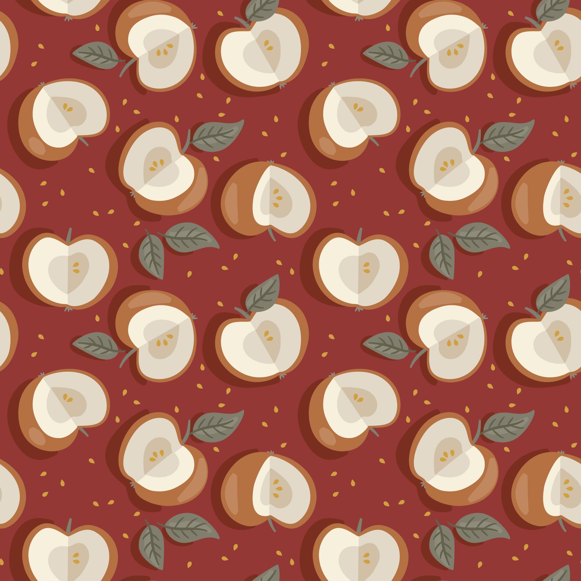 PRE-ORDER - Apple Harvest in Red - Falling into Autumn - Cloud9 Fabric - Quilting Fabric by the Yard (Copy) (Copy) (Copy) (Copy) (Copy)