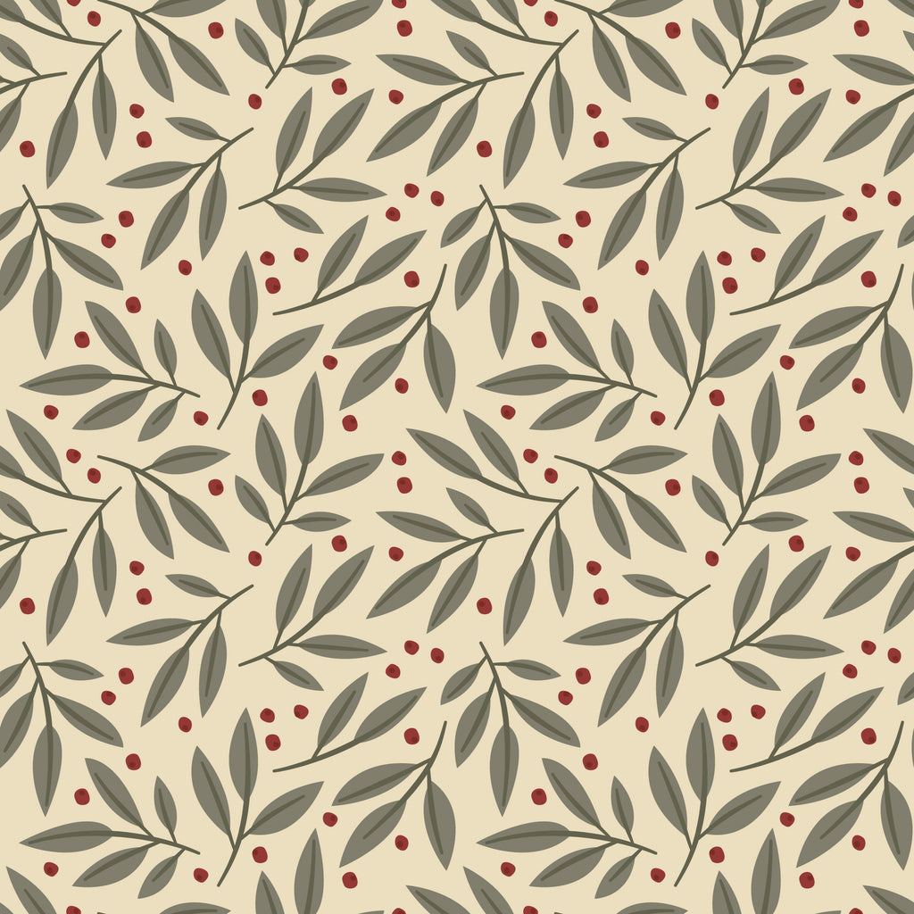 PRE-ORDER - Fall Foliage in Cream - Falling into Autumn - Cloud9 Fabric - Quilting Fabric by the Yard