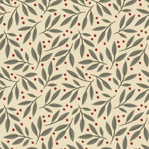 Fall Foliage in Cream - Falling into Autumn - Cloud9 Fabric - Quilting Fabric by the Yard