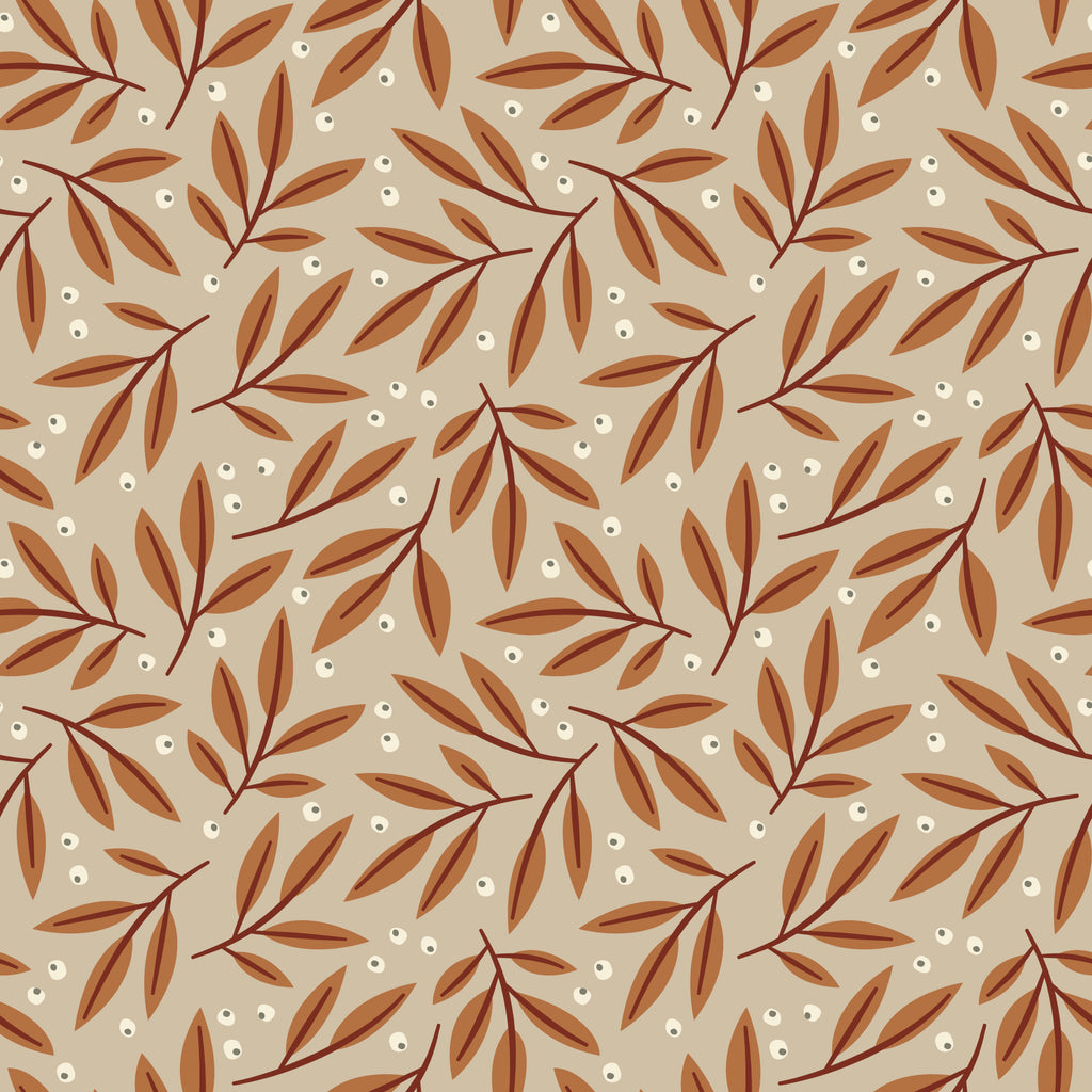 PRE-ORDER - Fall Foliage in Gray - Falling into Autumn - Cloud9 Fabric - Quilting Fabric by the Yard