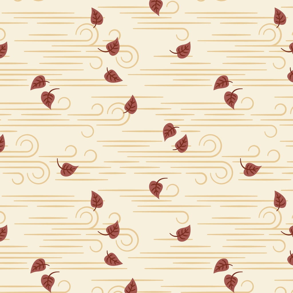 PRE-ORDER - Windswept in Ivory - Falling into Autumn - Cloud9 Fabric - Quilting Fabric by the Yard