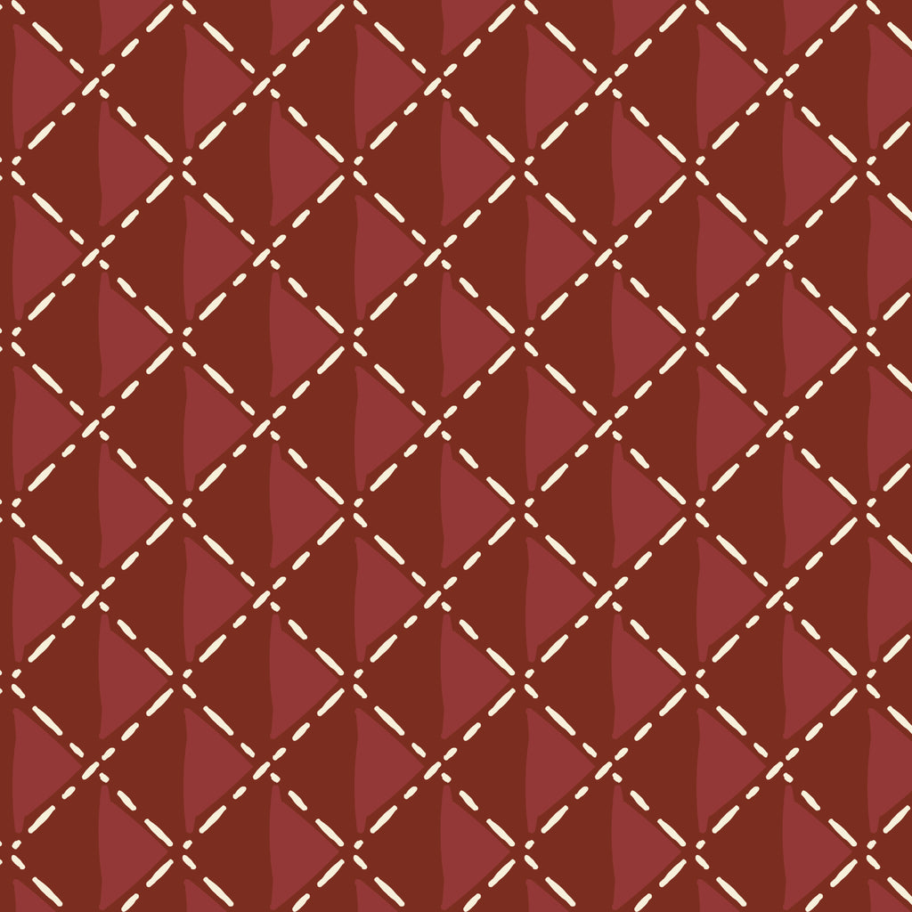 PRE-ORDER - Quilted Warmth in Red - Falling into Autumn - Cloud9 Fabric - Quilting Fabric by the Yard