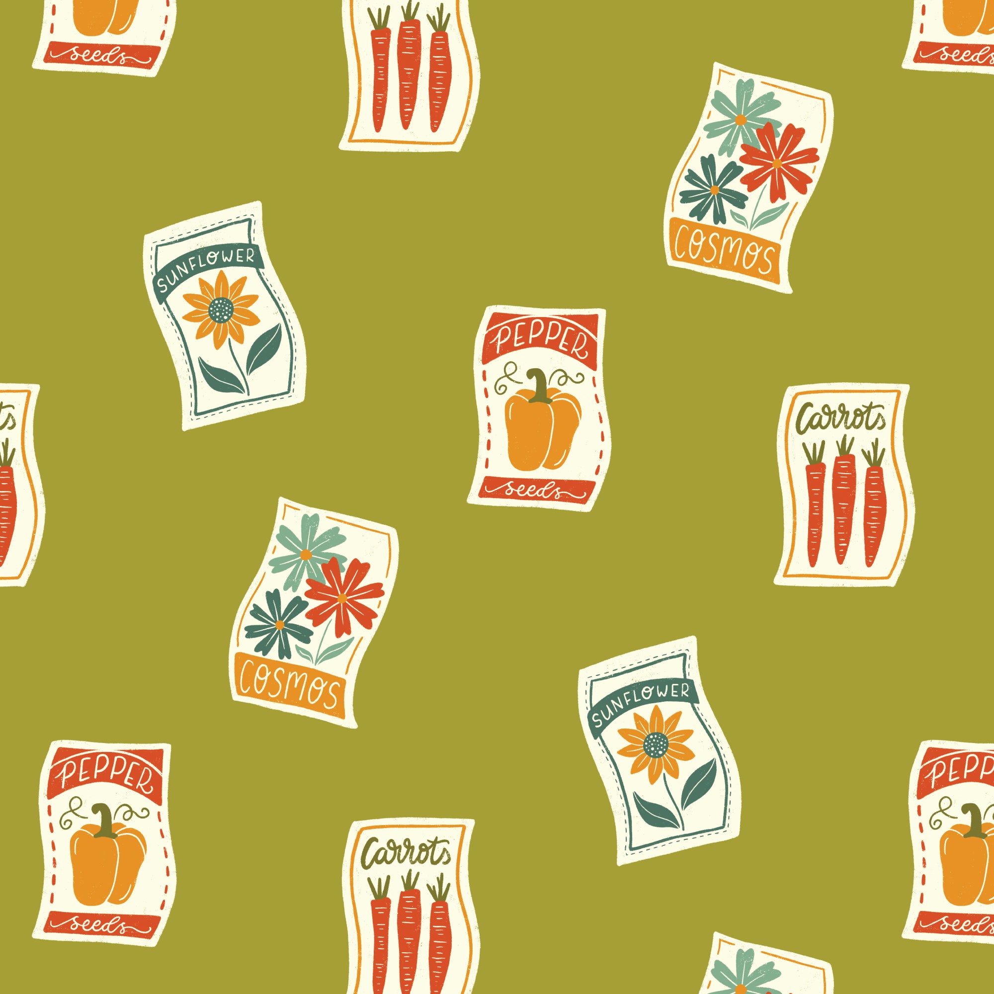 PRE-ORDER - Sow and Grow in Green - Bountiful Acre - Cloud9 Fabric - Quilting Fabric by the Yard