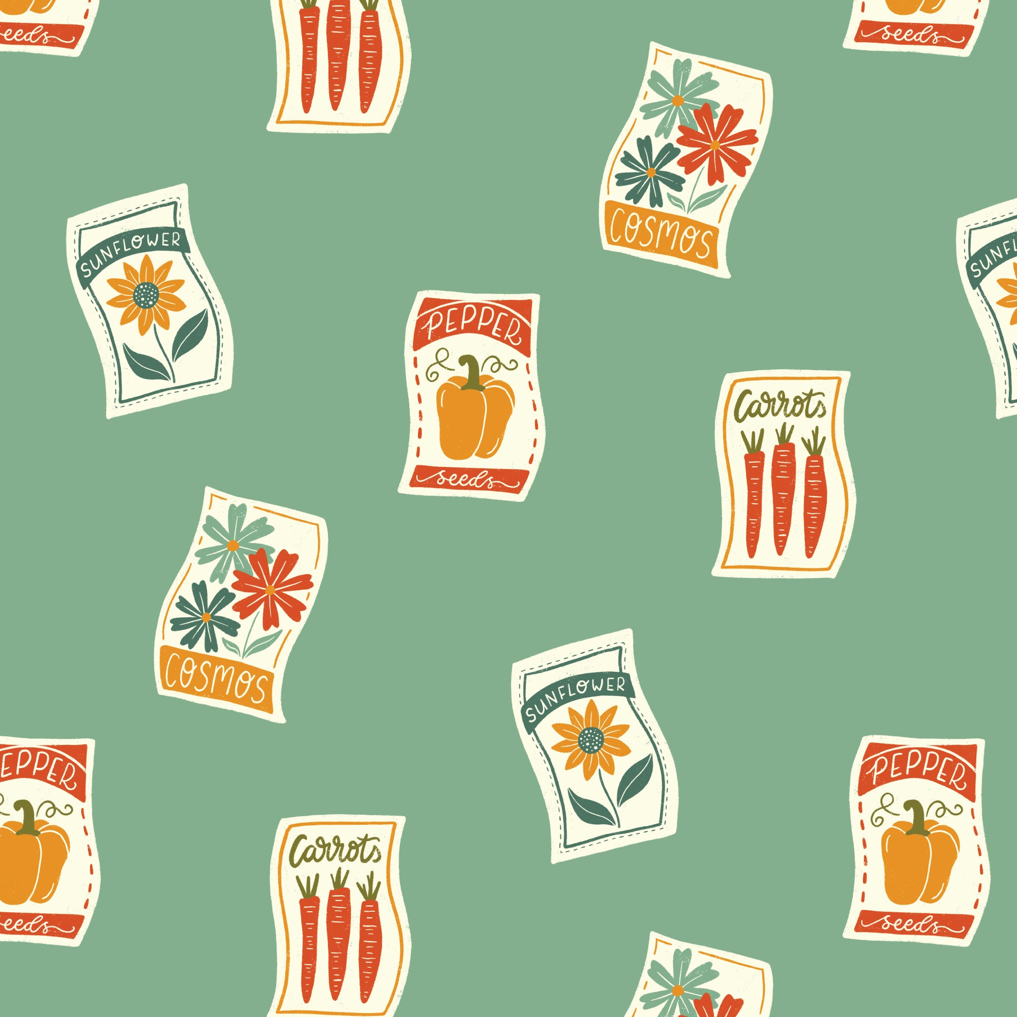 PRE-ORDER - Sow and Grow in Teal - Bountiful Acre - Cloud9 Fabric - Quilting Fabric by the Yard