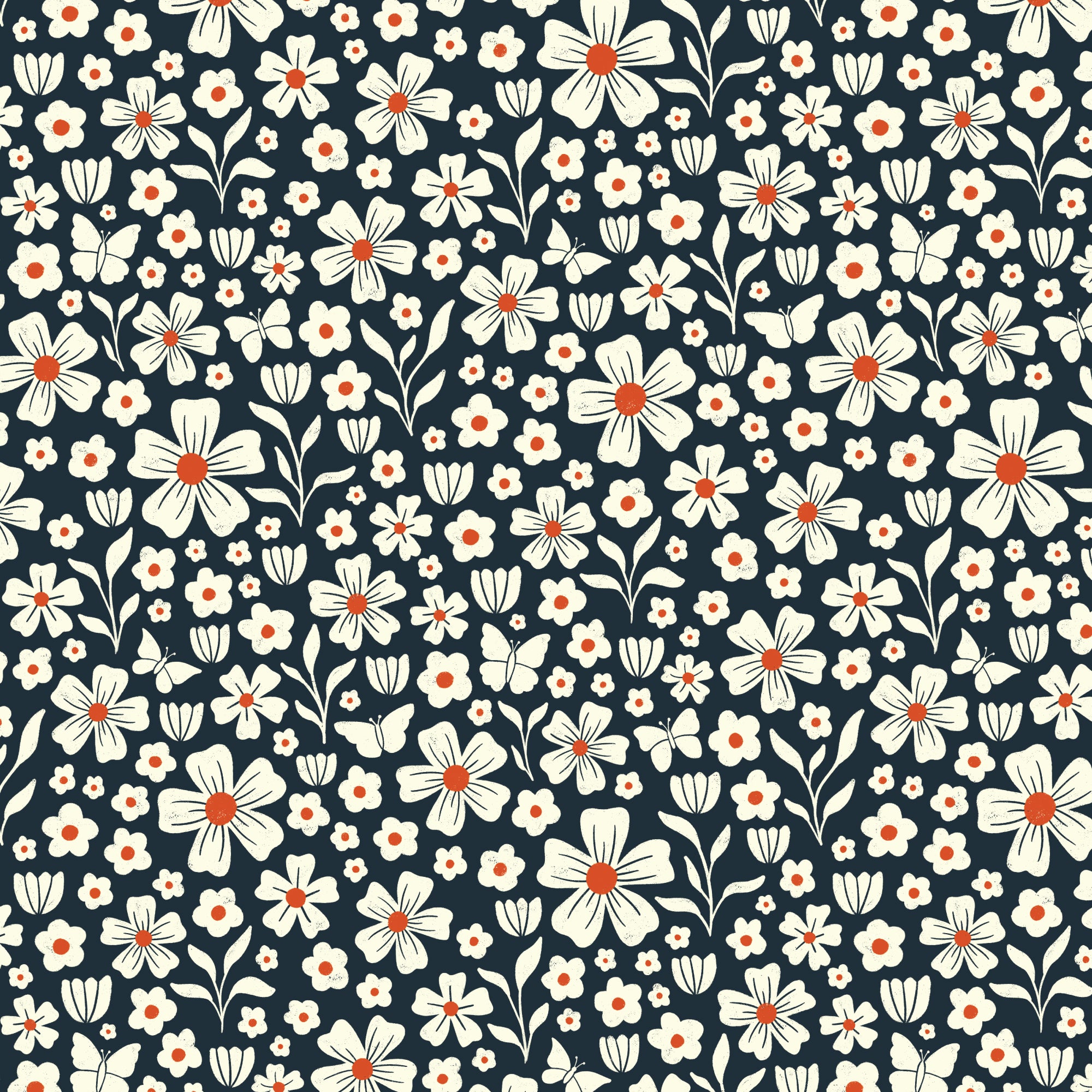 PRE-ORDER - Wildflower Whimsy in Blue - Bountiful Acre - Cloud9 Fabric - Quilting Fabric by the Yard