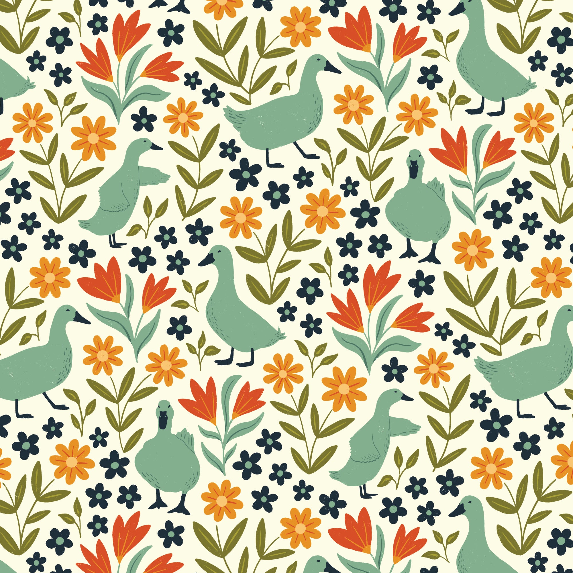 PRE-ORDER - Garden Paradise in Cream - Bountiful Acre - Cloud9 Fabric - Quilting Fabric by the Yard