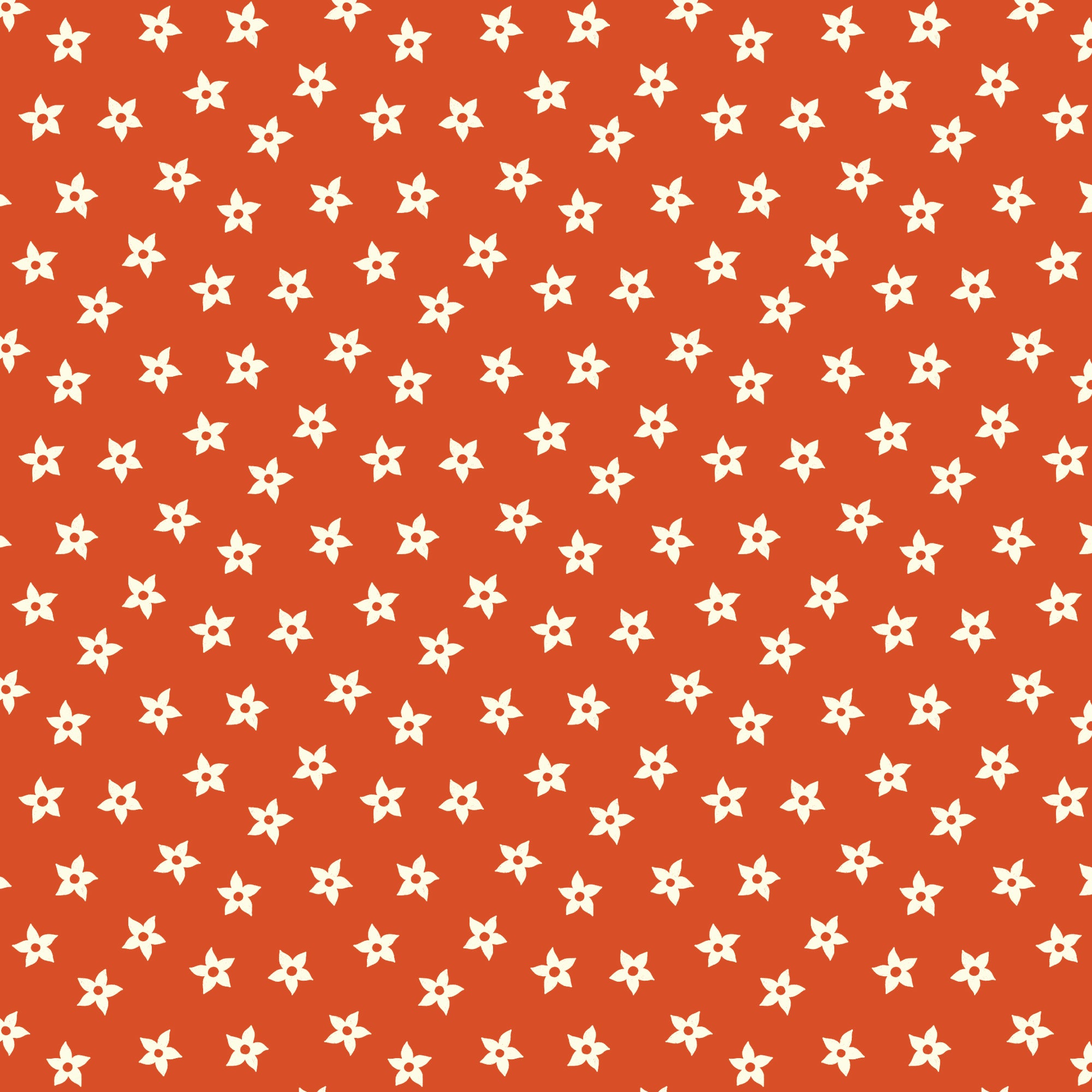 PRE-ORDER - Star Flowers in Red - Bountiful Acre - Cloud9 Fabric - Quilting Fabric by the Yard