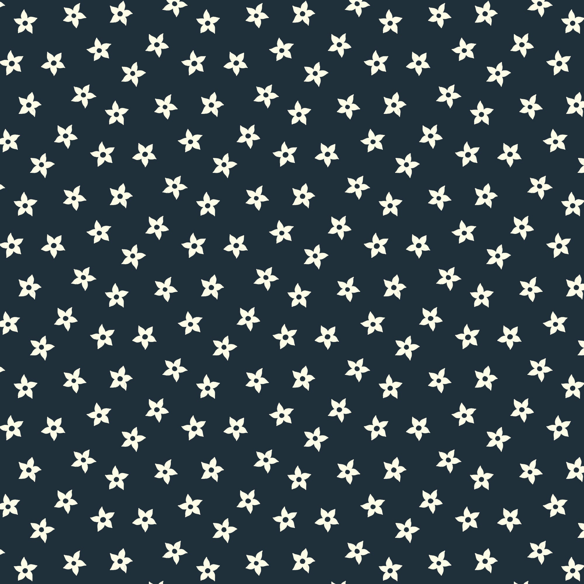 PRE-ORDER - Star Flowers in Blue - Bountiful Acre - Cloud9 Fabric - Quilting Fabric by the Yard