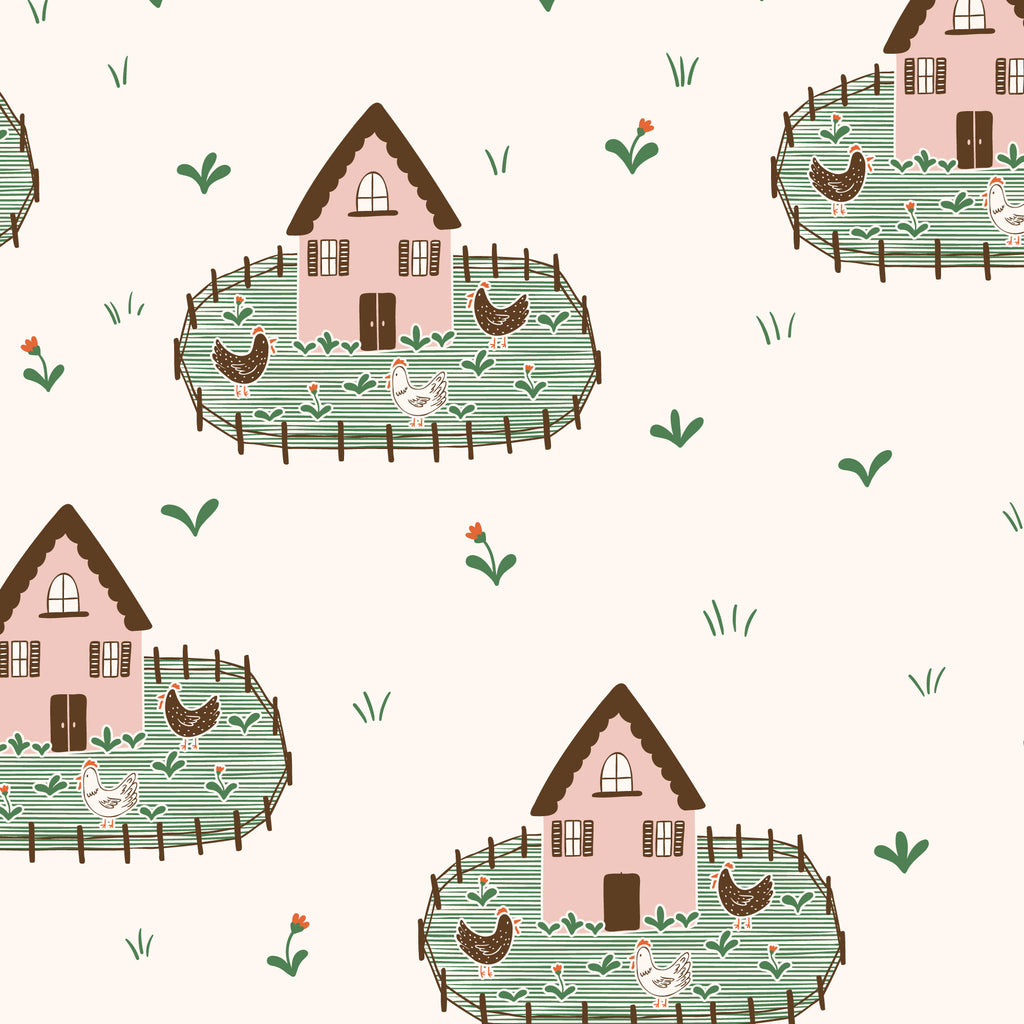 PRE-ORDER - In the Flock in Green - It was the 70's - Cloud9 Fabric - Quilting Fabric by the Yard