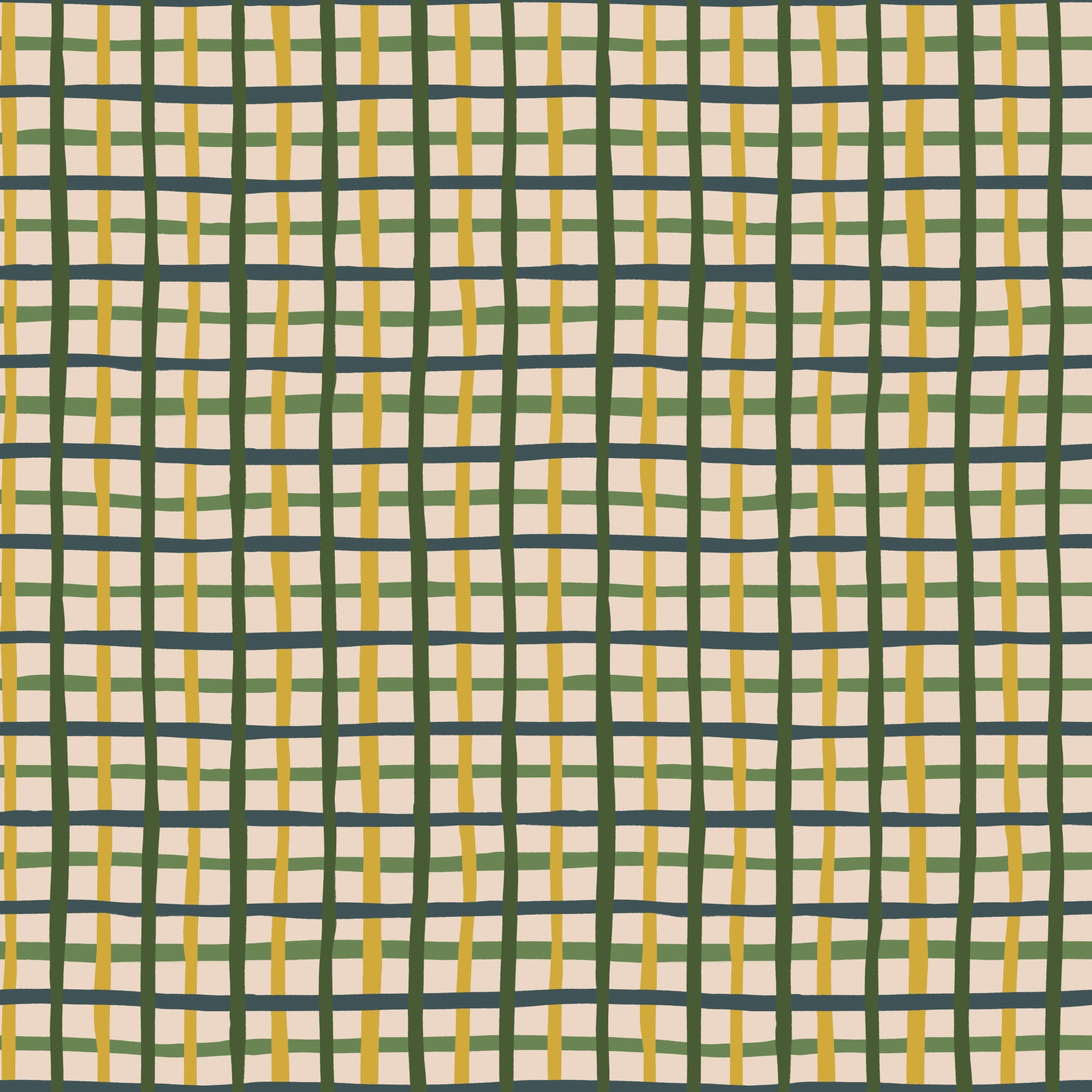 PRE-ORDER - Pep Rally Plaid in Green/Gold - Touchdowns & Tailwags - Cloud9 Fabric - Quilting Fabric by the Yard