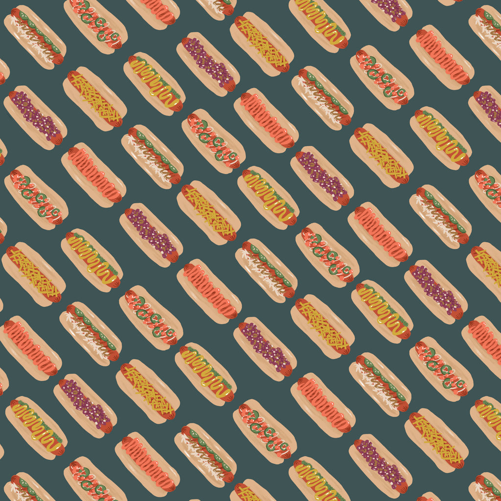 PRE-ORDER - Tailgate Treats in Teal/Multi - Touchdowns & Tailwags - Cloud9 Fabric - Quilting Fabric by the Yard