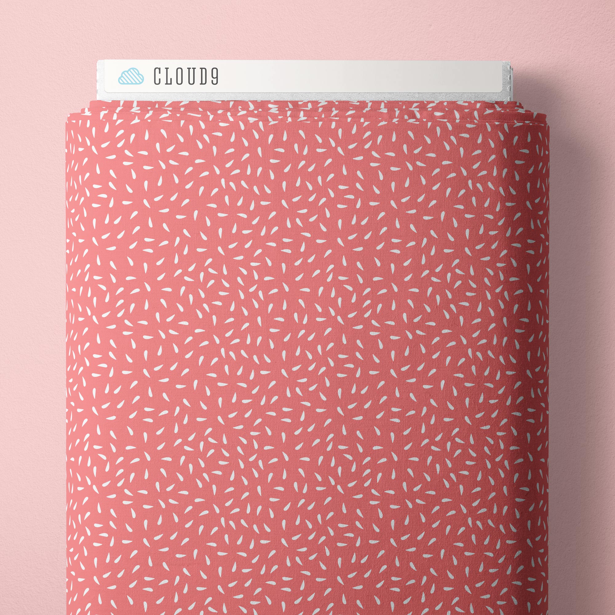 PRE-ORDER - Little Seeds in Coral - Bookworm - Cloud9 Fabric - Quilting Fabric by the Yard