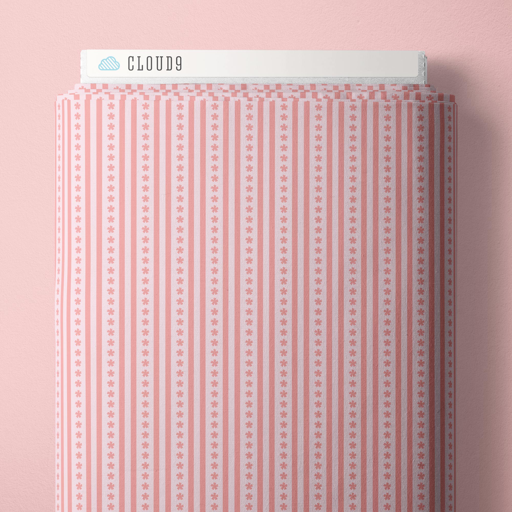 PRE-ORDER - Sweet Stripe in Pink - Bookworm - Cloud9 Fabric - Quilting Fabric by the Yard