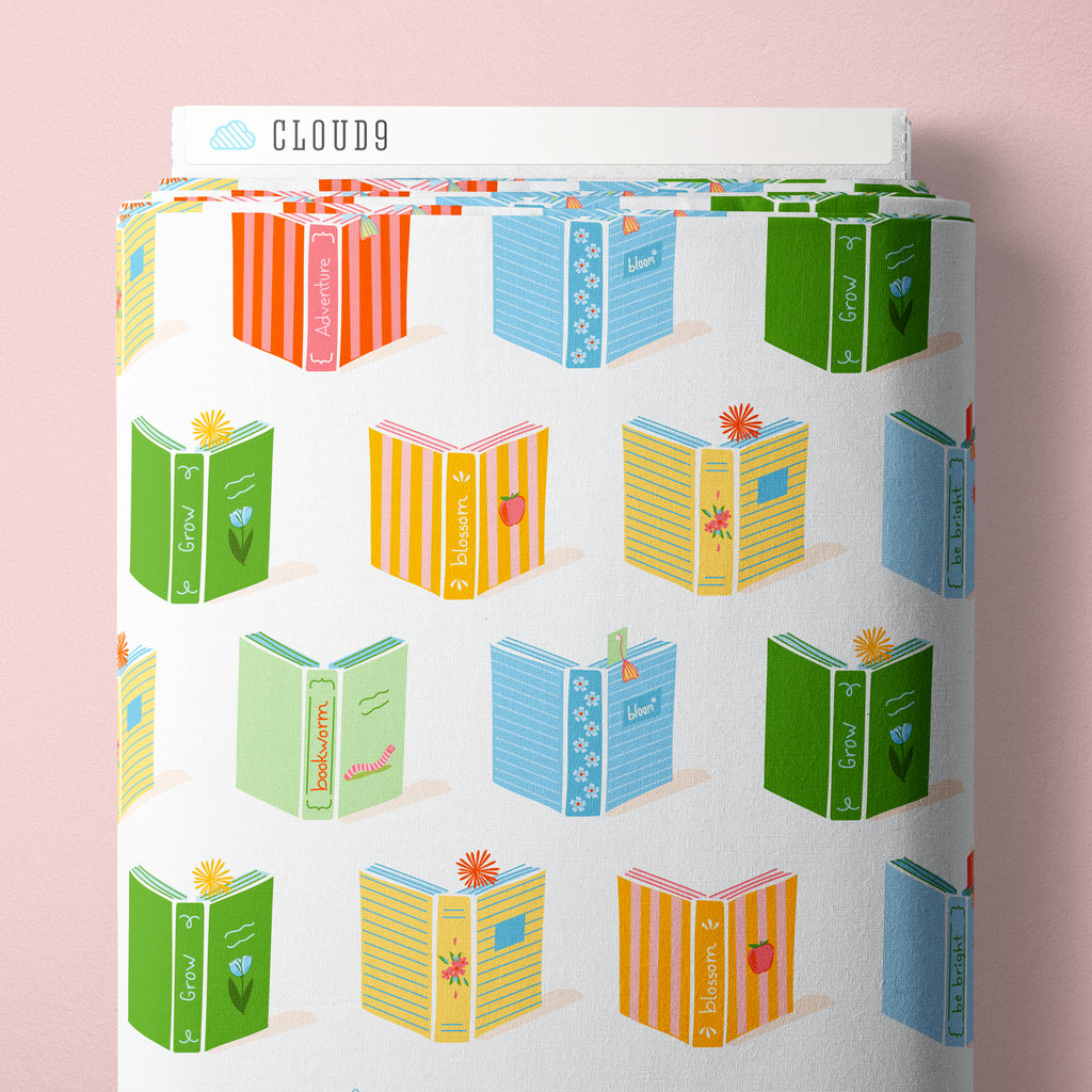 PRE-ORDER - Bookclub - Bookworm - Cloud9 Fabric - Quilting Fabric by the Yard