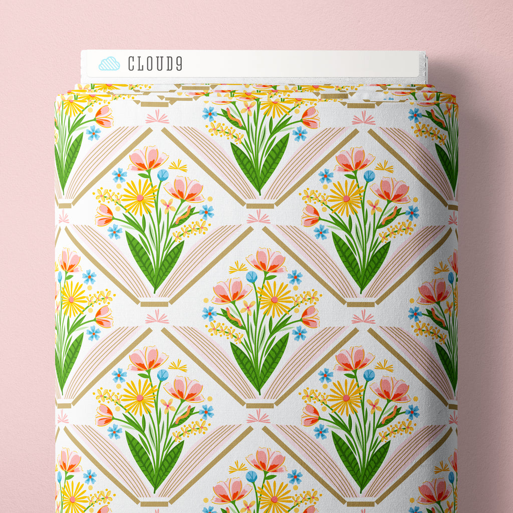 PRE-ORDER - Stories Bloom - Bookworm - Cloud9 Fabric - Quilting Fabric by the Yard
