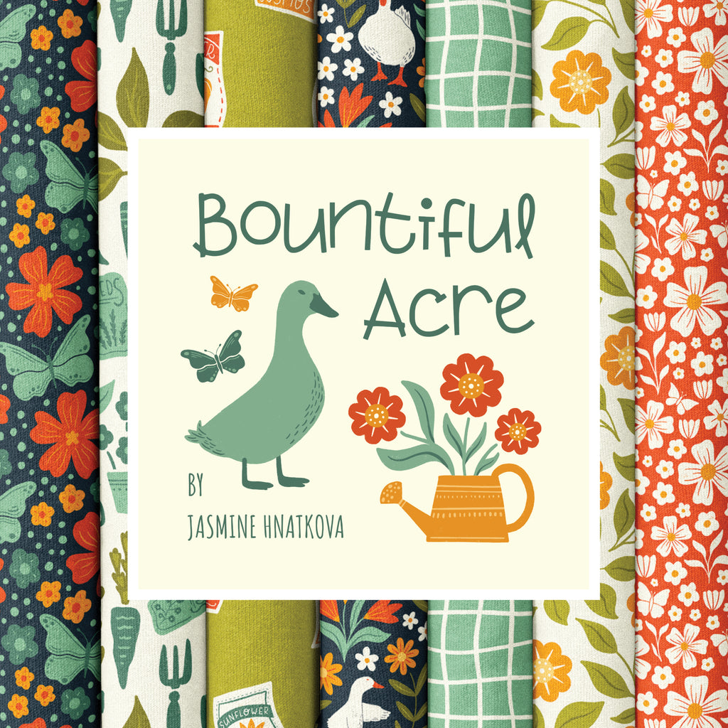 PRE-ORDER - Potting Bench in Green - Bountiful Acre - Cloud9 Fabric - Quilting Fabric by the Yard