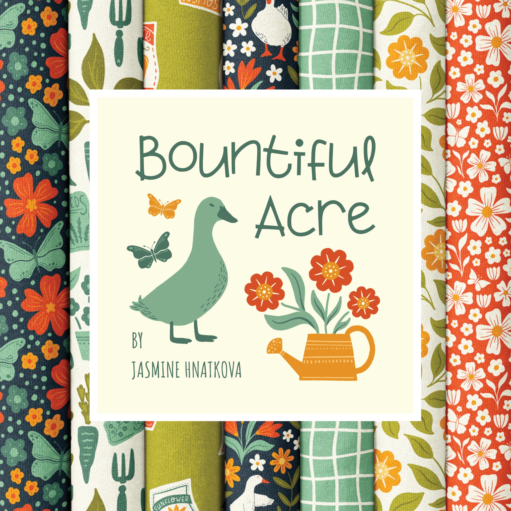 PRE-ORDER - Potting Bench in Green - Bountiful Acre - Cloud9 Fabric - Quilting Fabric by the Yard