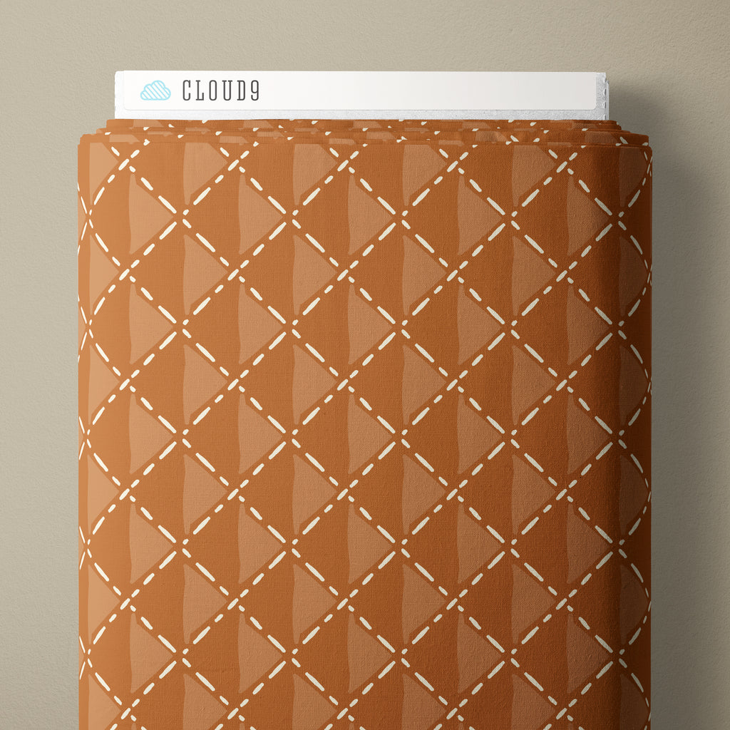 PRE-ORDER - Quilted Warmth in Clay - Falling into Autumn - Cloud9 Fabric - Quilting Fabric by the Yard