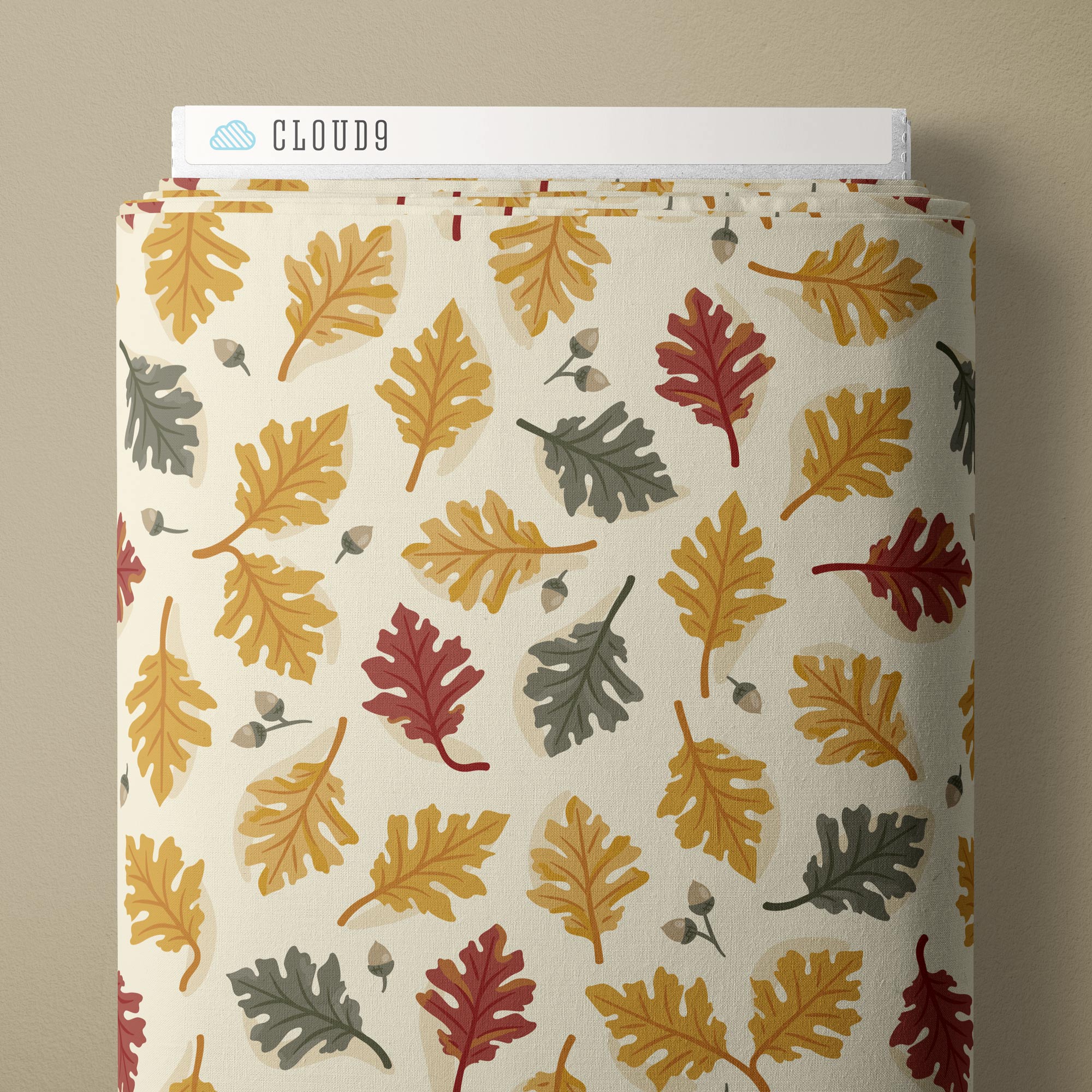 PRE-ORDER - Fall Leaves in Ivory/Multi - Falling into Autumn - Cloud9 Fabric - Quilting Fabric by the Yard