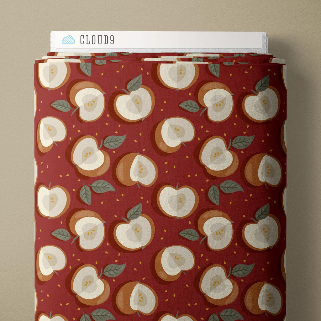 PRE-ORDER - Apple Harvest in Red - Falling into Autumn - Cloud9 Fabric - Quilting Fabric by the Yard