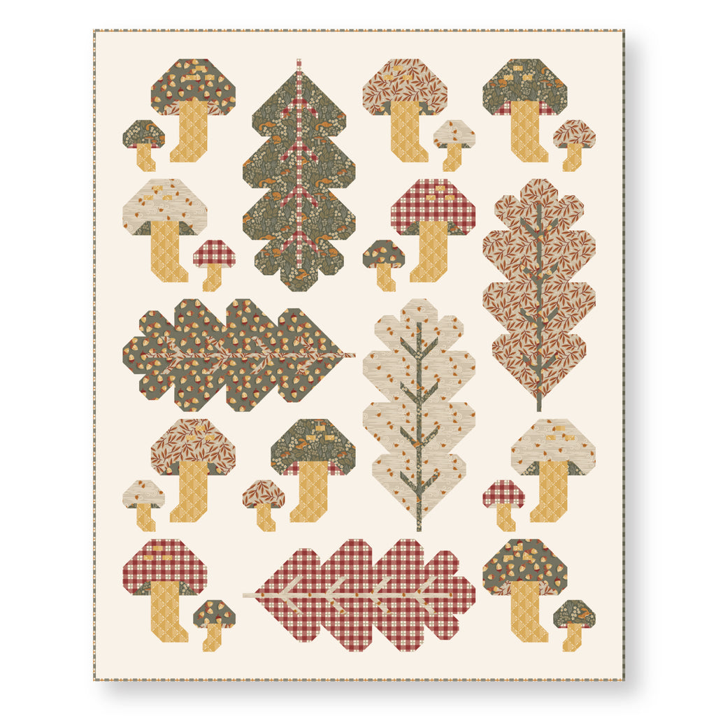 PRE-ORDER - Forest Fungi Quilt Kit - Falling into Autumn - Cloud9 Fabric