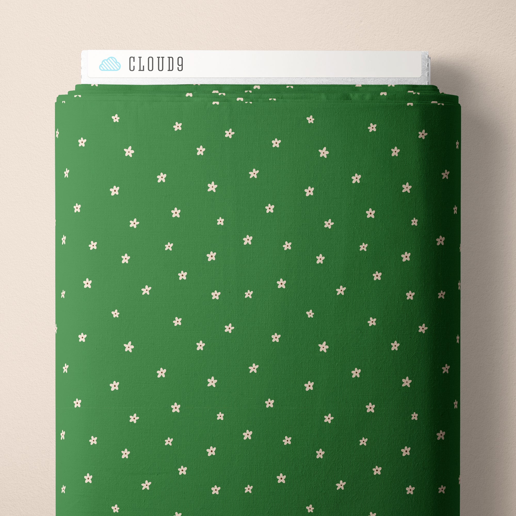 PRE-ORDER - Ditsy Flowers in Green - It was the 70's - Cloud9 Fabric - Quilting Fabric by the Yard