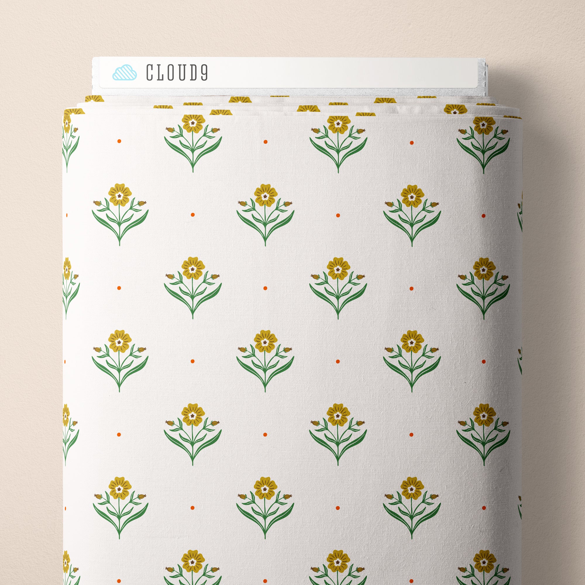 PRE-ORDER - Retro Blossoms in Ivory - It was the 70's - Cloud9 Fabric - Quilting Fabric by the Yard