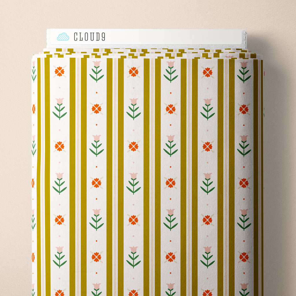 PRE-ORDER - A Very 70s Wallpaper in Multi- It was the 70's - Cloud9 Fabric - Quilting Fabric by the Yard