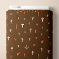 PRE-ORDER - March of the Mushrooms in Brown - It was the 70's - Cloud9 Fabric - Quilting Fabric by the Yard