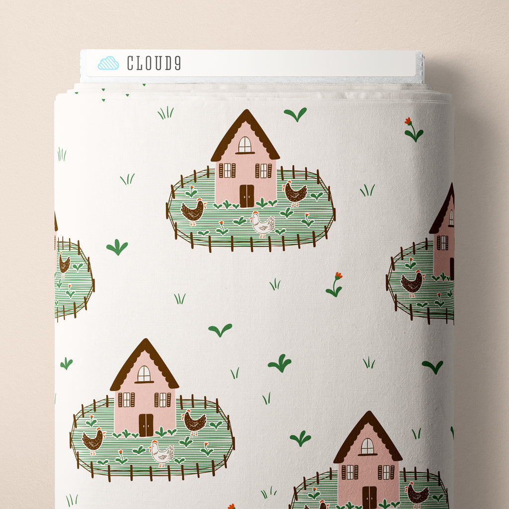 PRE-ORDER - In the Flock in Green - It was the 70's - Cloud9 Fabric - Quilting Fabric by the Yard