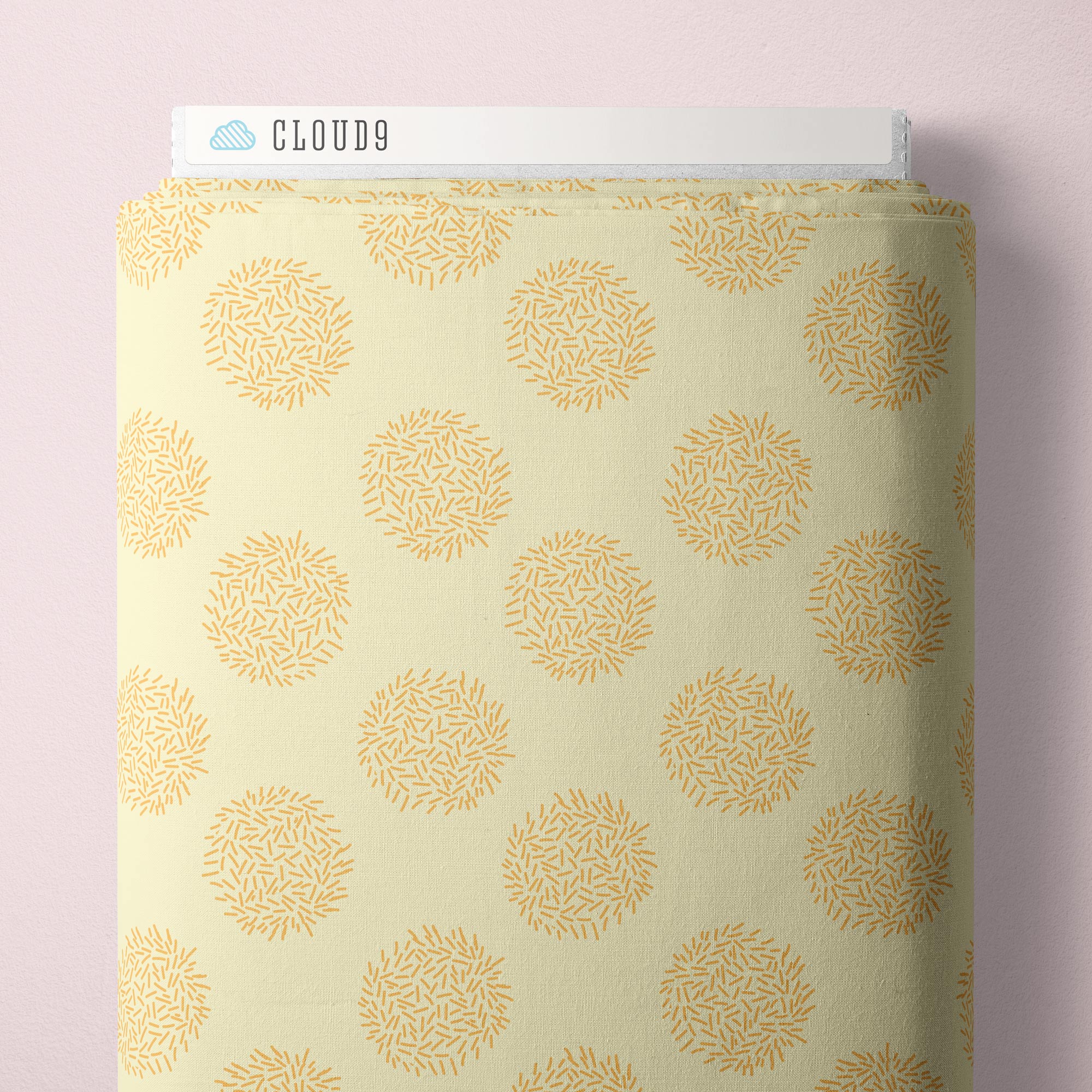 Fuzzy Dots - Yellow - Love Bugs - Cloud9 Fabric - Quilting Fabric by the Yard