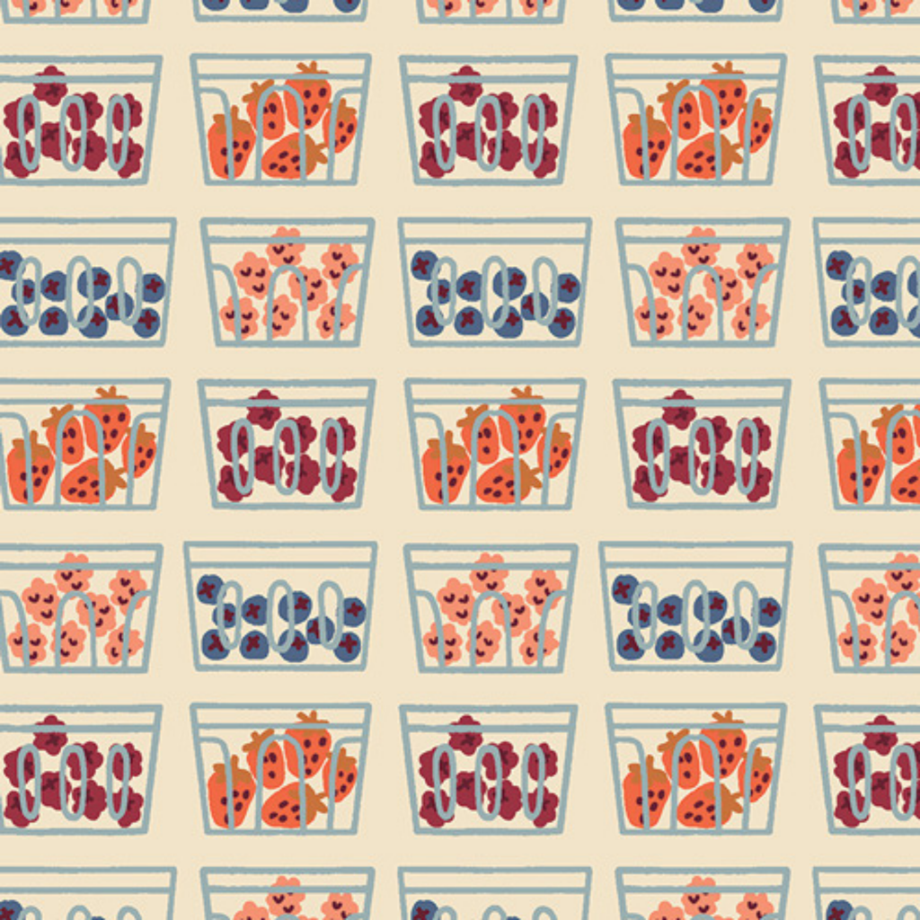 Picking Berries - Summer Homestead - Art Gallery Fabric