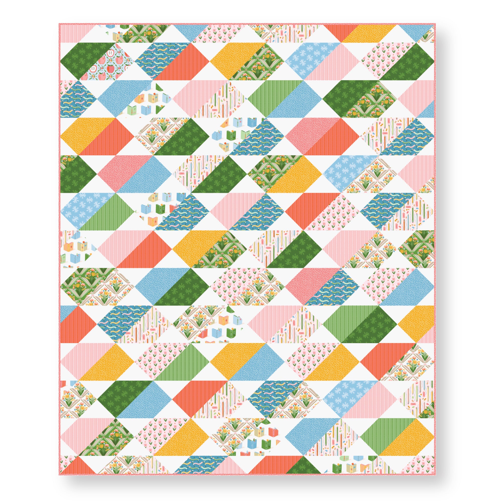 PRE-ORDER - Wise Worms - Bookworm - Cloud9 Fabric - Quilting Fabric by the Yard