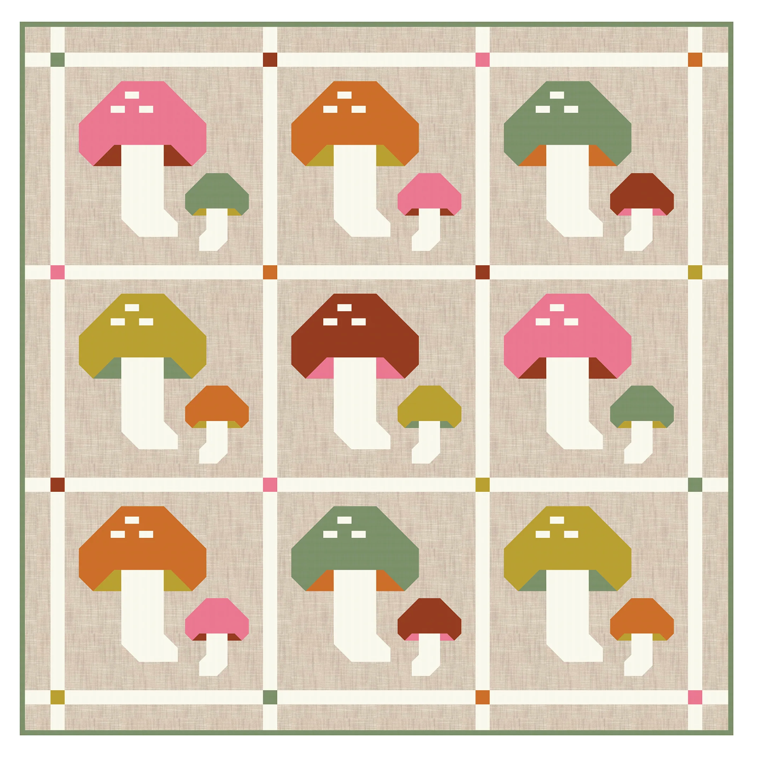 Forest Fungi Quilt Pattern - Pen + Paper Patterns