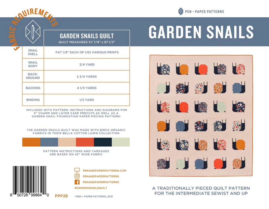 Garden Snails - Pen + Paper Patterns