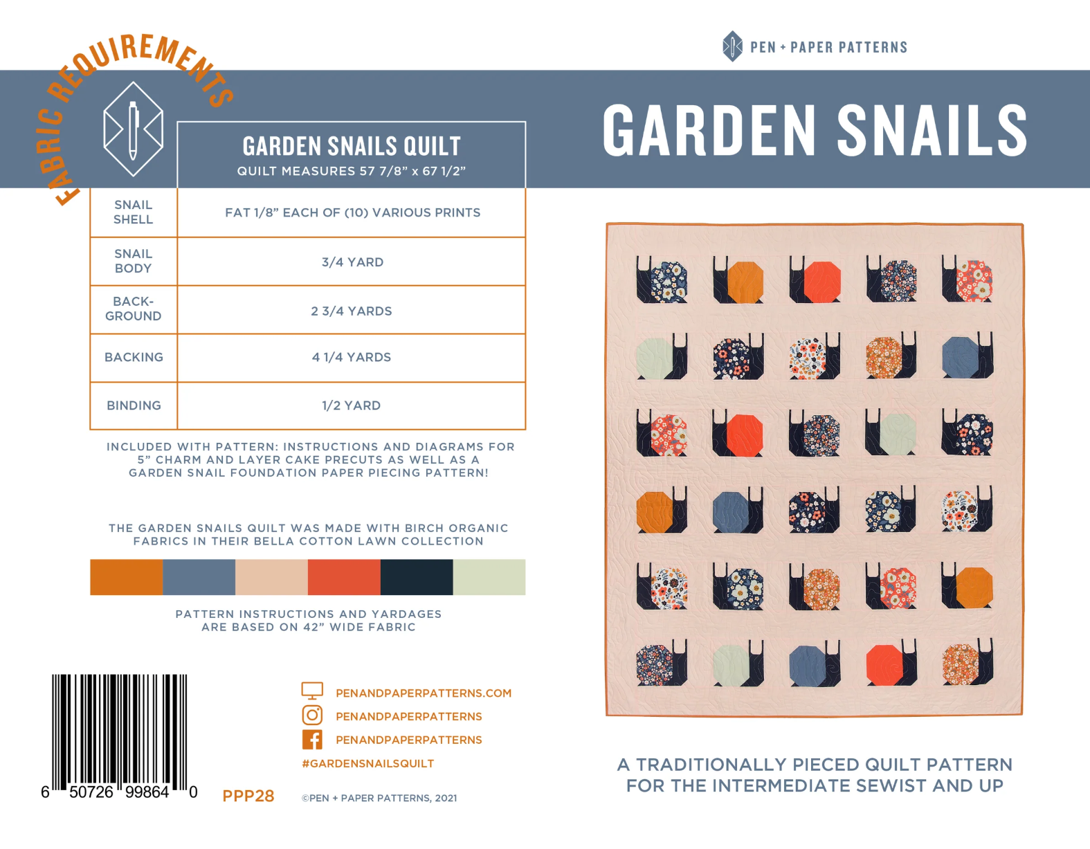 Garden Snails - Pen + Paper Patterns