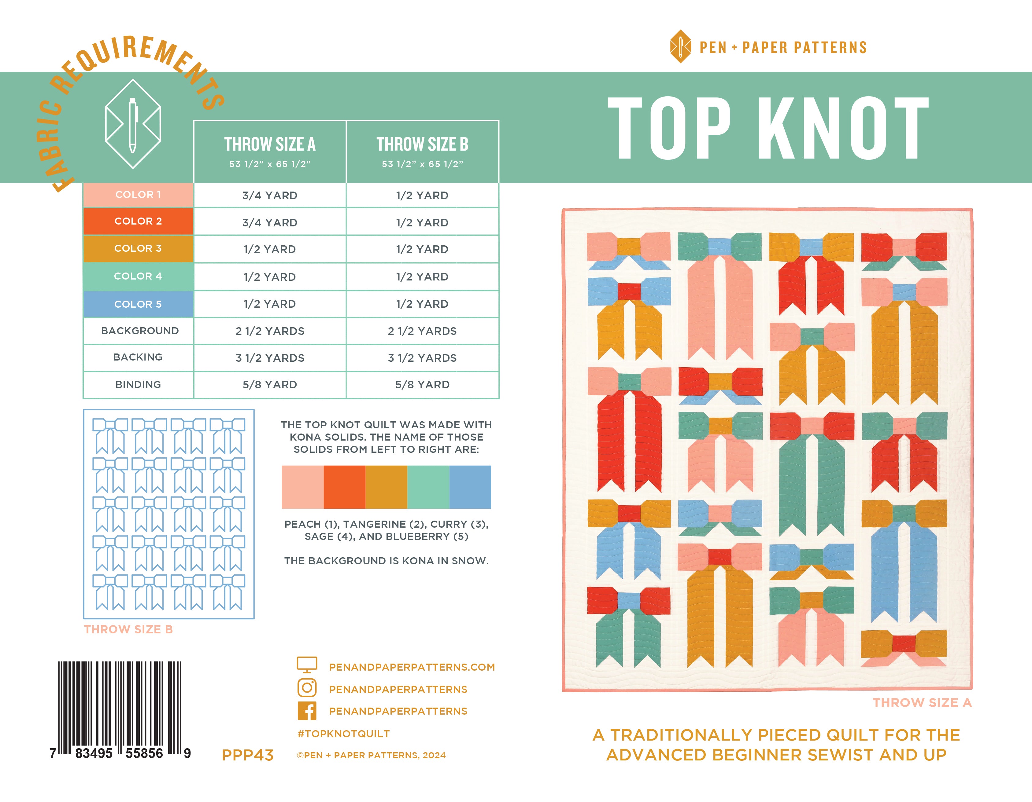 Top Knot Quilt KIT