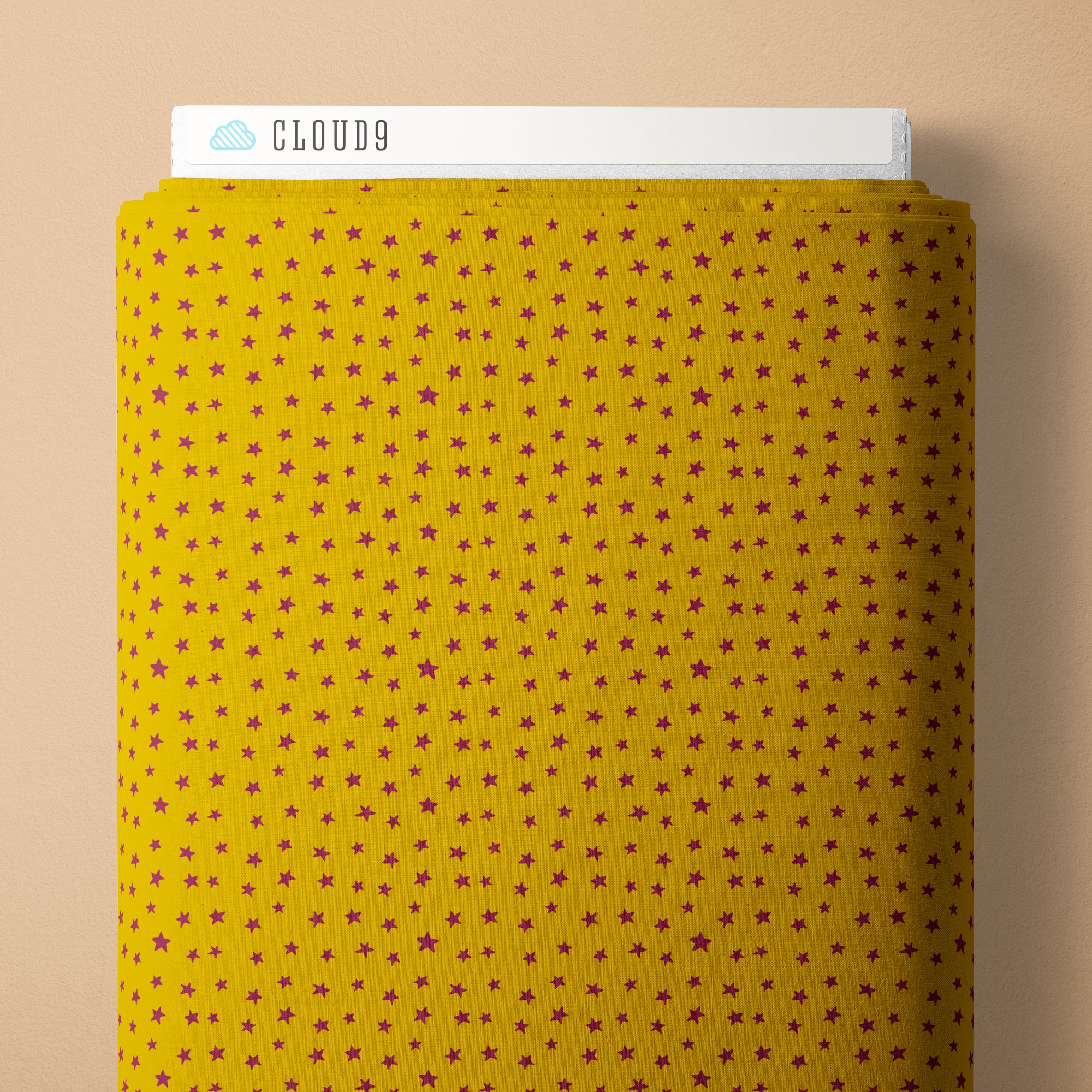 PRE-ORDER - Super Stars in Gold - Touchdowns & Tailwags - Cloud9 Fabric - Quilting Fabric by the Yard