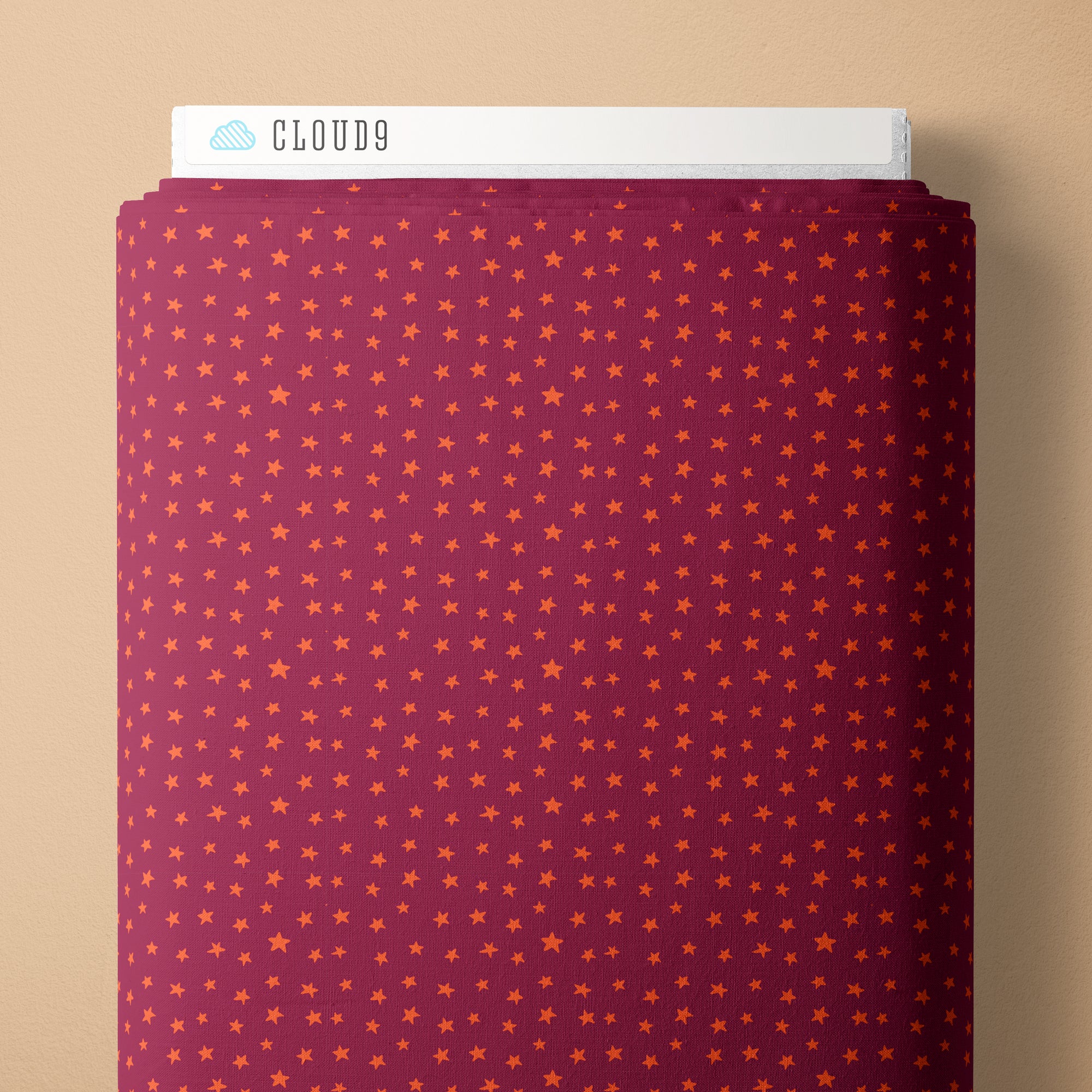 PRE-ORDER - Super Stars in Plum - Touchdowns & Tailwags - Cloud9 Fabric - Quilting Fabric by the Yard