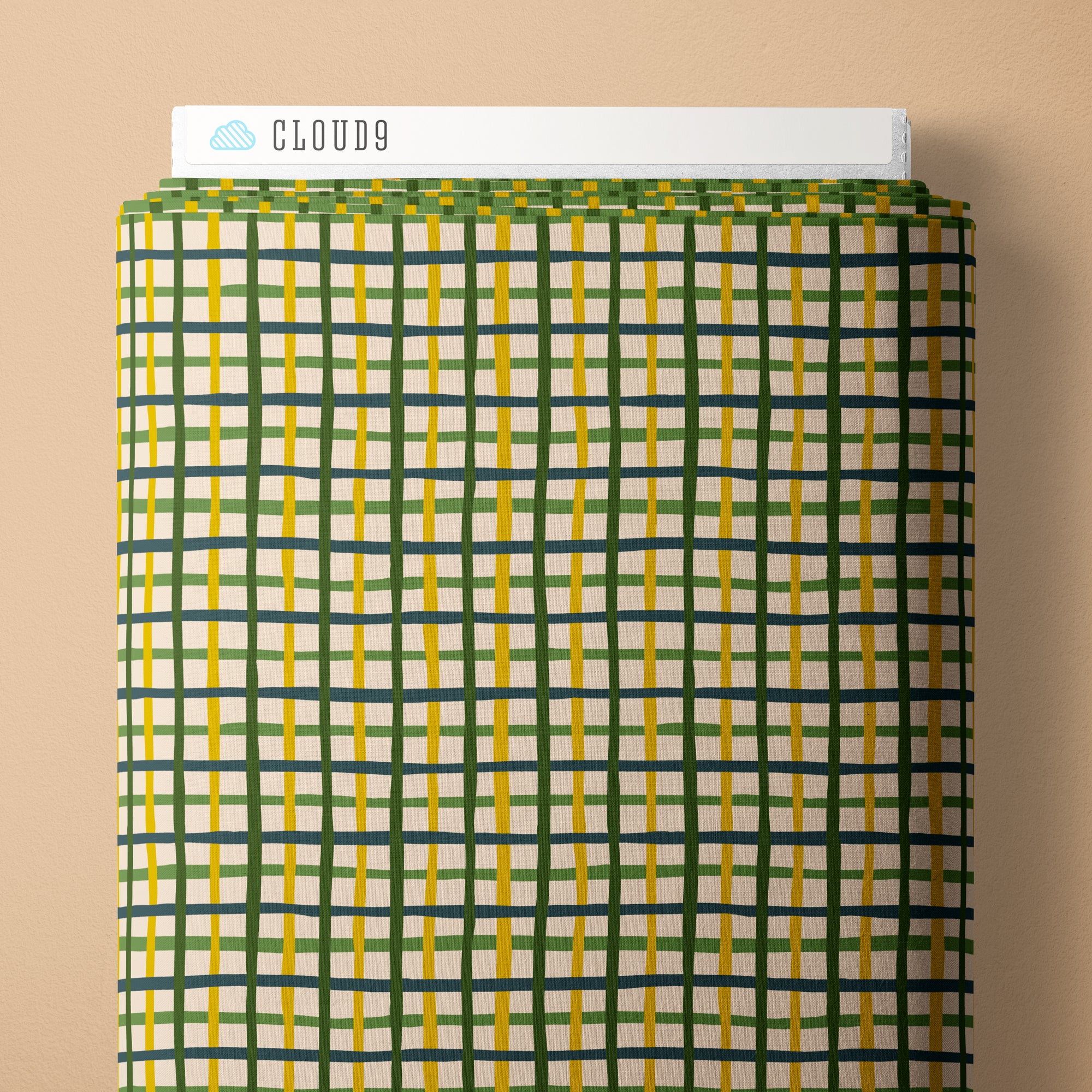 PRE-ORDER - Pep Rally Plaid in Green/Gold - Touchdowns & Tailwags - Cloud9 Fabric - Quilting Fabric by the Yard