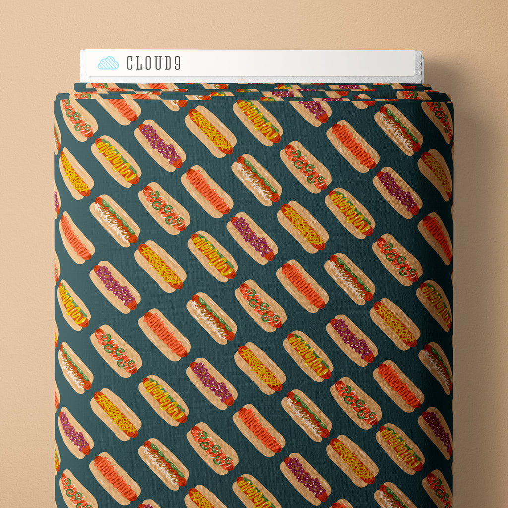 PRE-ORDER - Tailgate Treats in Teal/Multi - Touchdowns & Tailwags - Cloud9 Fabric - Quilting Fabric by the Yard